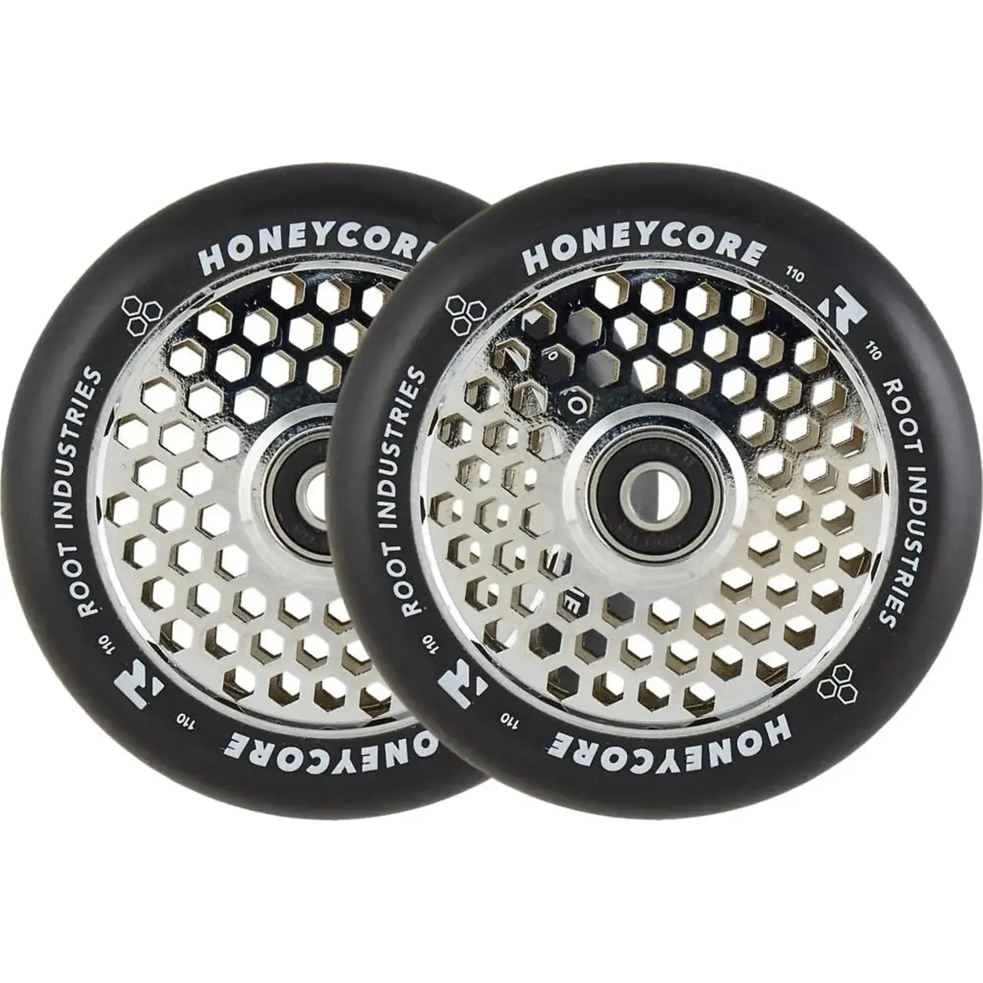 Root Honeycore Negro 110mm Ruedas Patinete 2 Piezas - Mirror- Scootworld.es