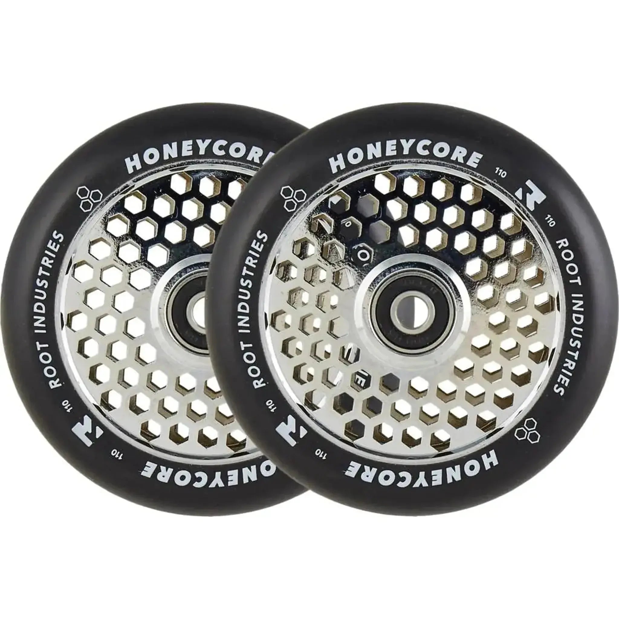Root Honeycore Negro 110mm Ruedas Patinete 2 Piezas - Mirror- Scootworld.es
