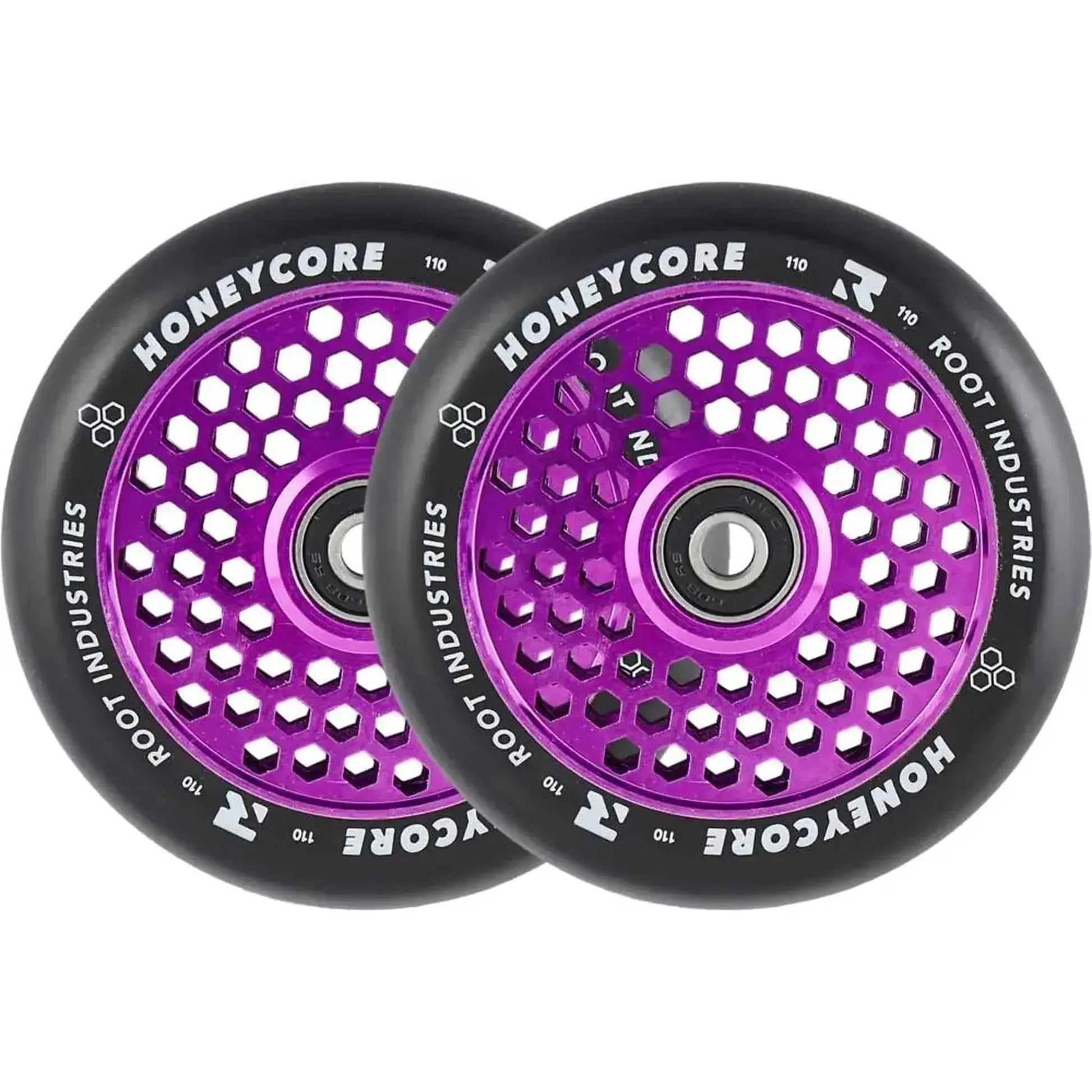 Root Honeycore 110mm Ruedas Patinete 2 Piezas - Lila- Scootworld.es