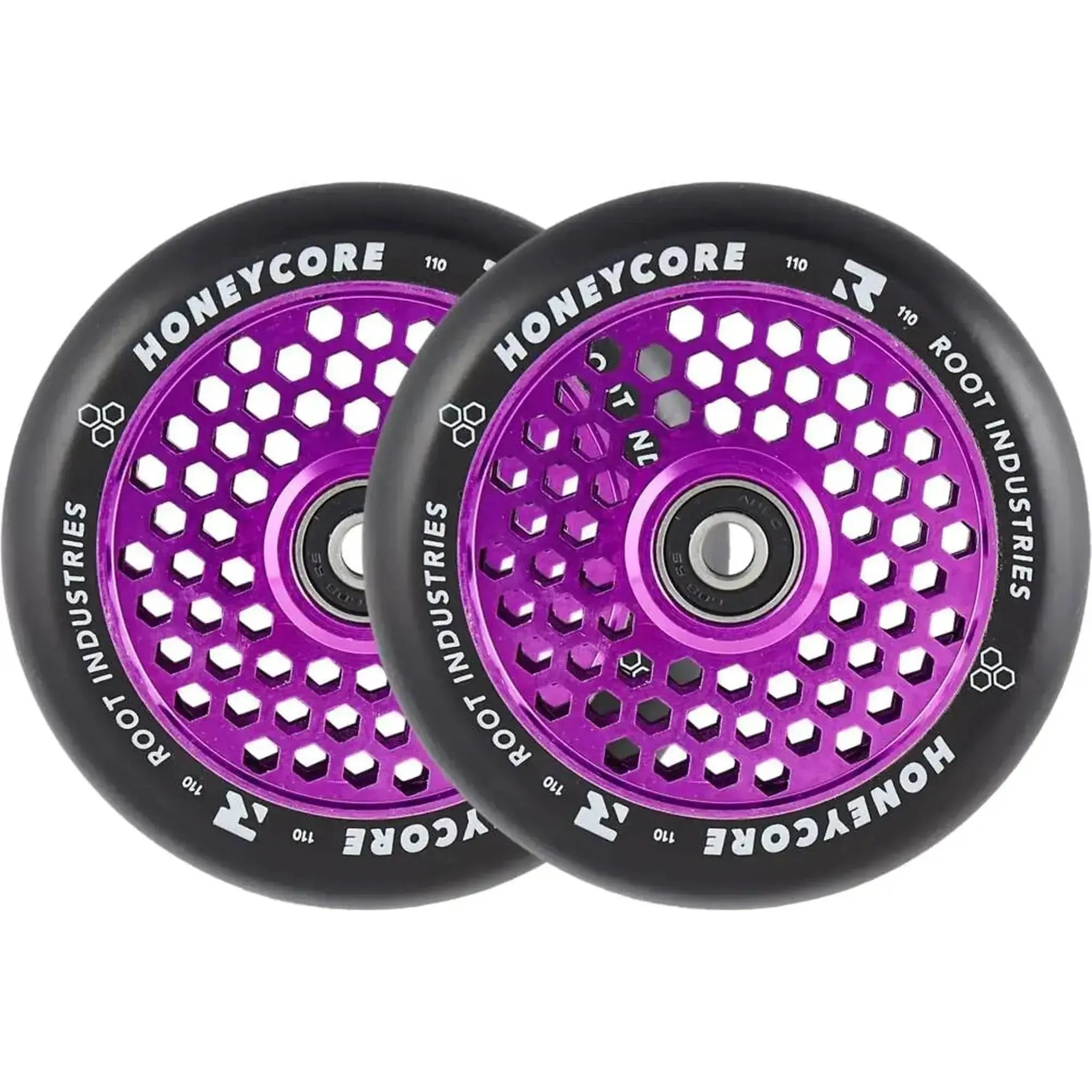 Root Honeycore 110mm Ruedas Patinete 2 Piezas - Lila- Scootworld.es