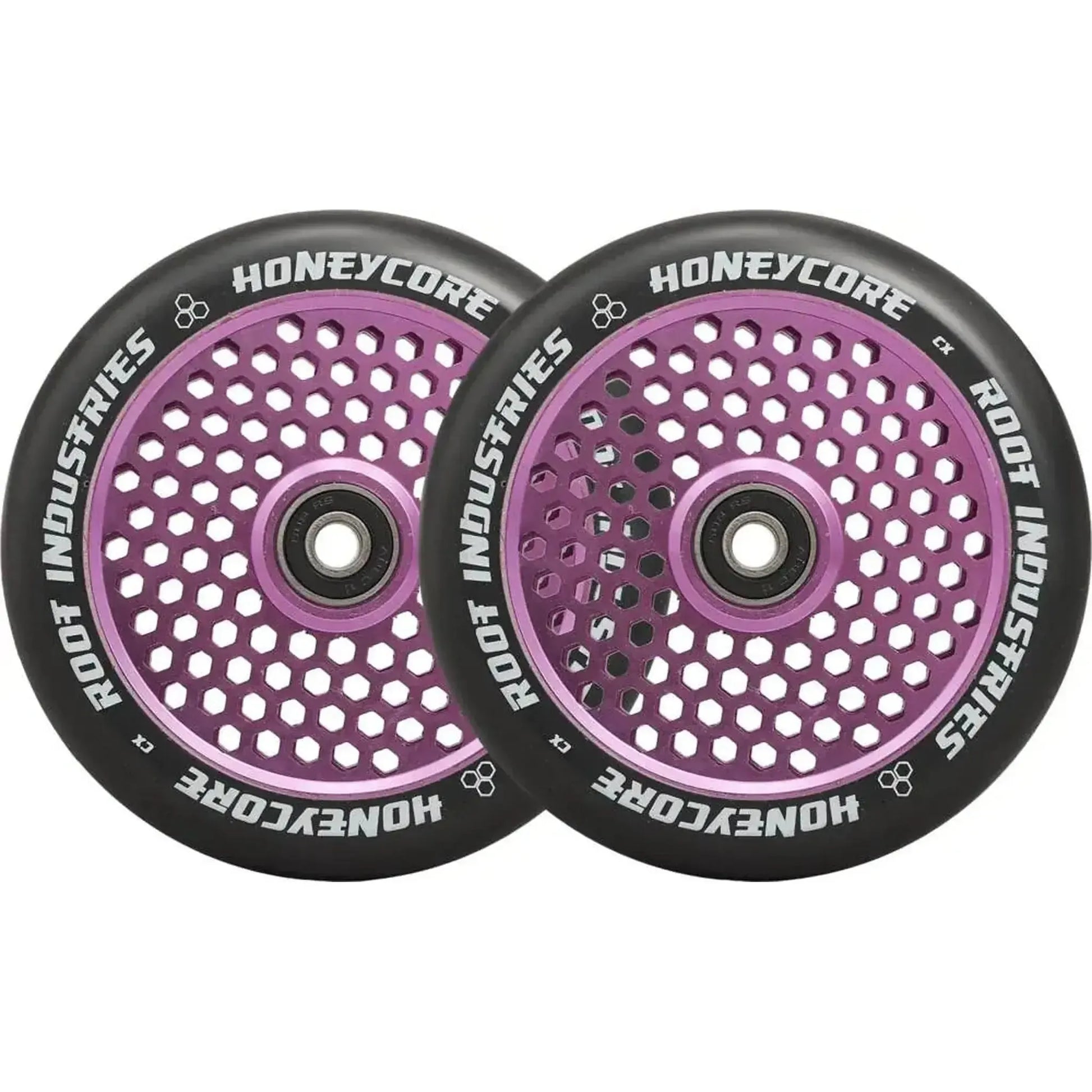 Root Honeycore Negro 120mm Ruedas Patinete 2 Piezas - Lila- Scootworld.es