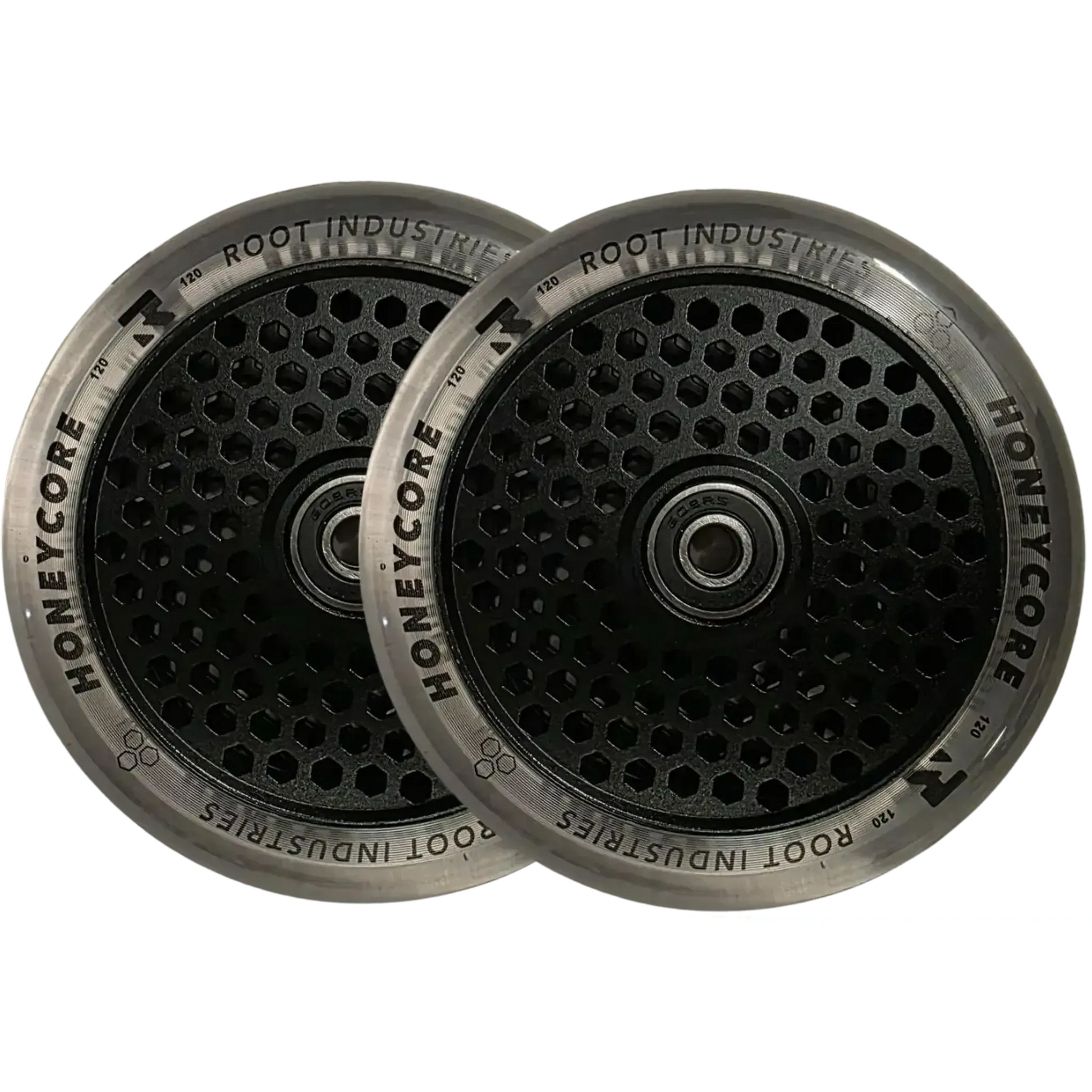 Root Honeycore Clear 120mm Ruedas Patinete 2 Piezas- Scootworld.es