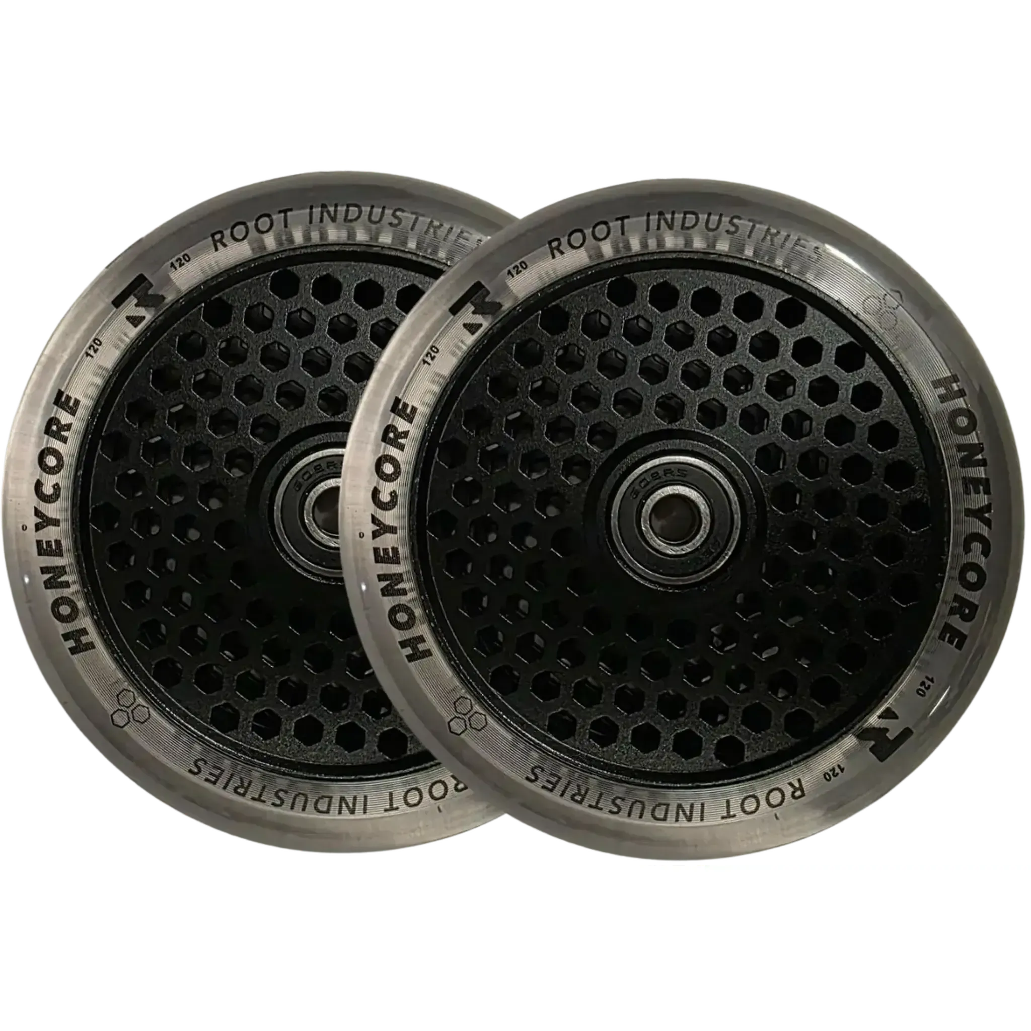 Root Honeycore Clear 120mm Ruedas Patinete 2 Piezas- Scootworld.es