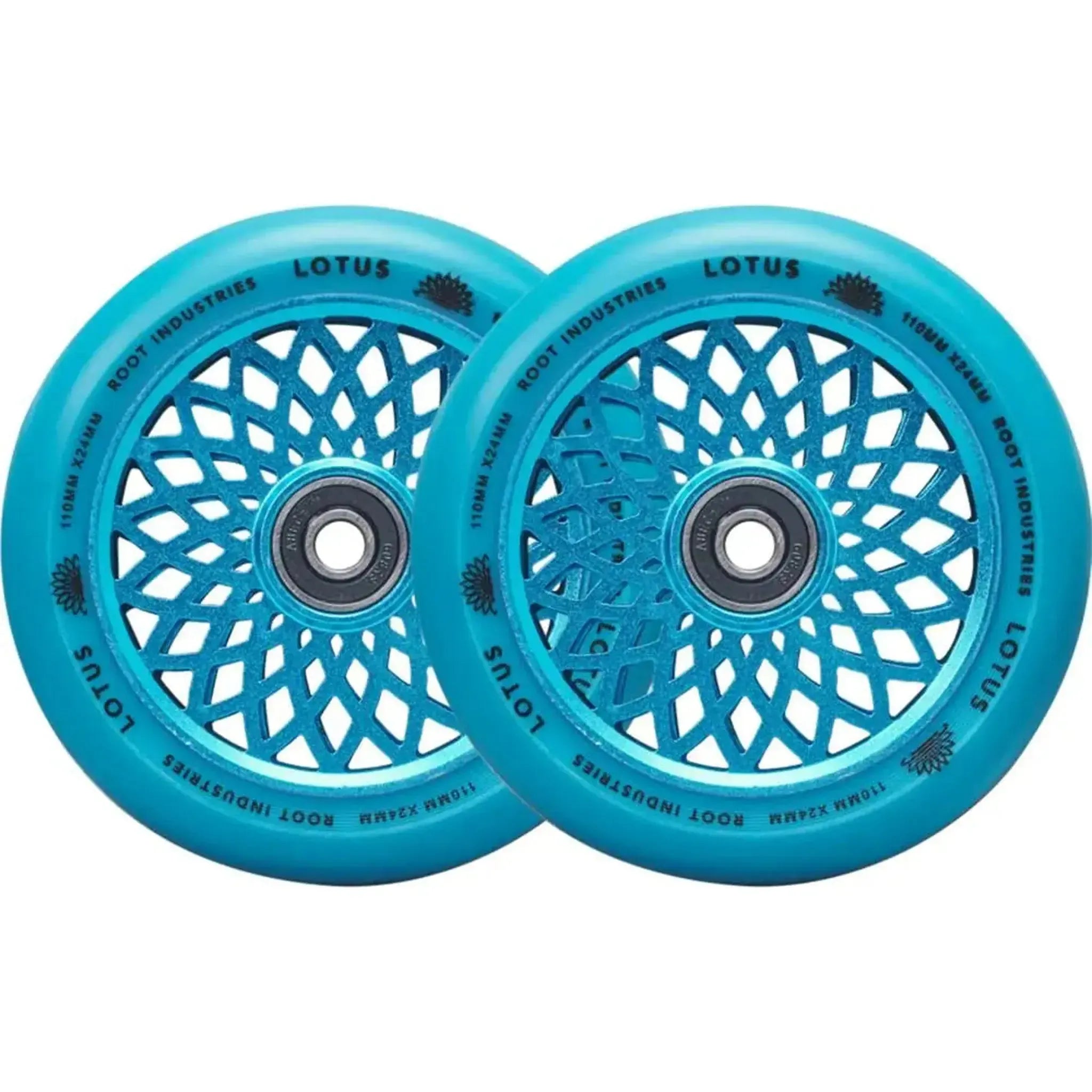 Root Lotus 110mm Ruedas Patinete 2 Piezas - Radiant Blue- Scootworld.es