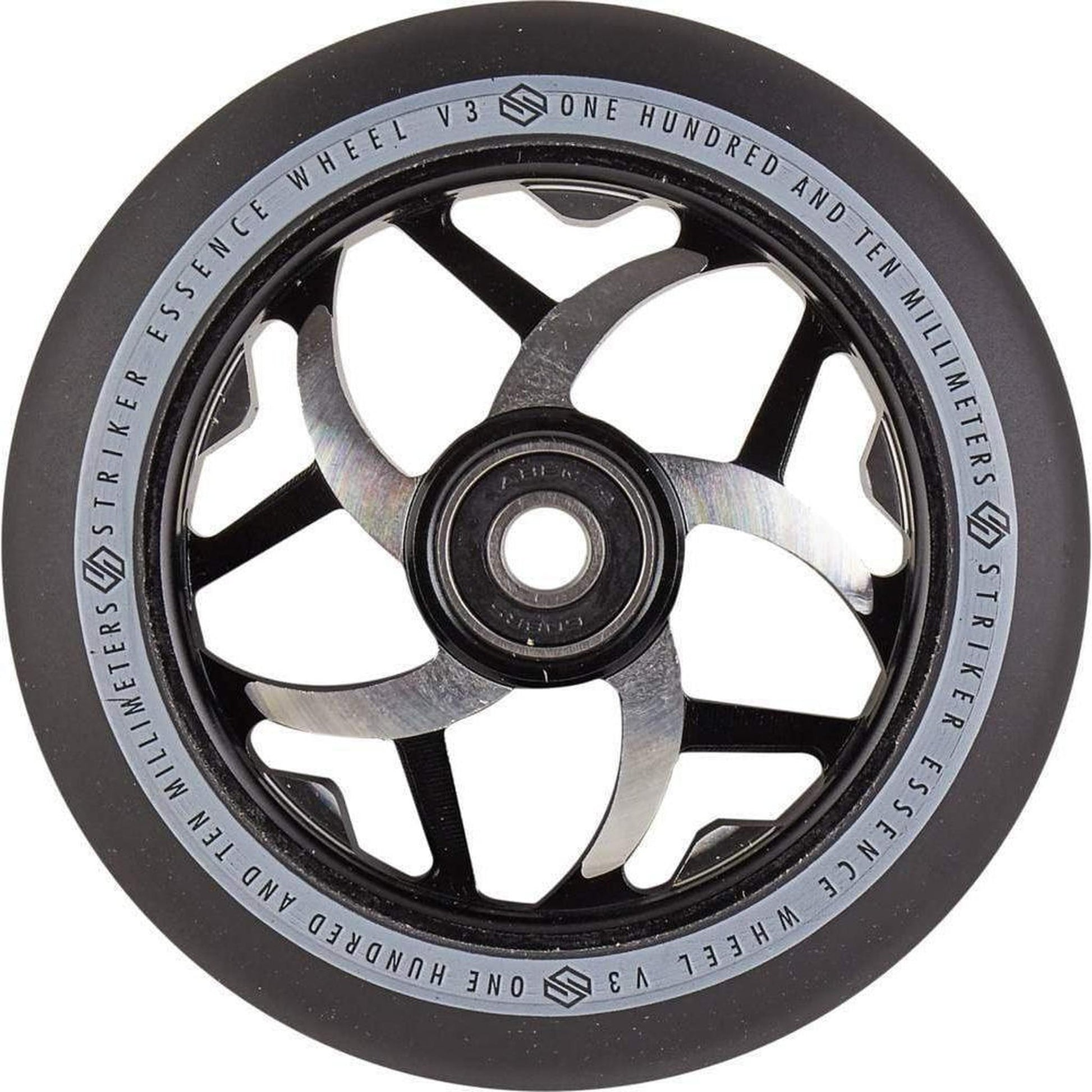 Striker Essence V3 Black PU 110mm Rueda Patinete - Negro- Scootworld.es