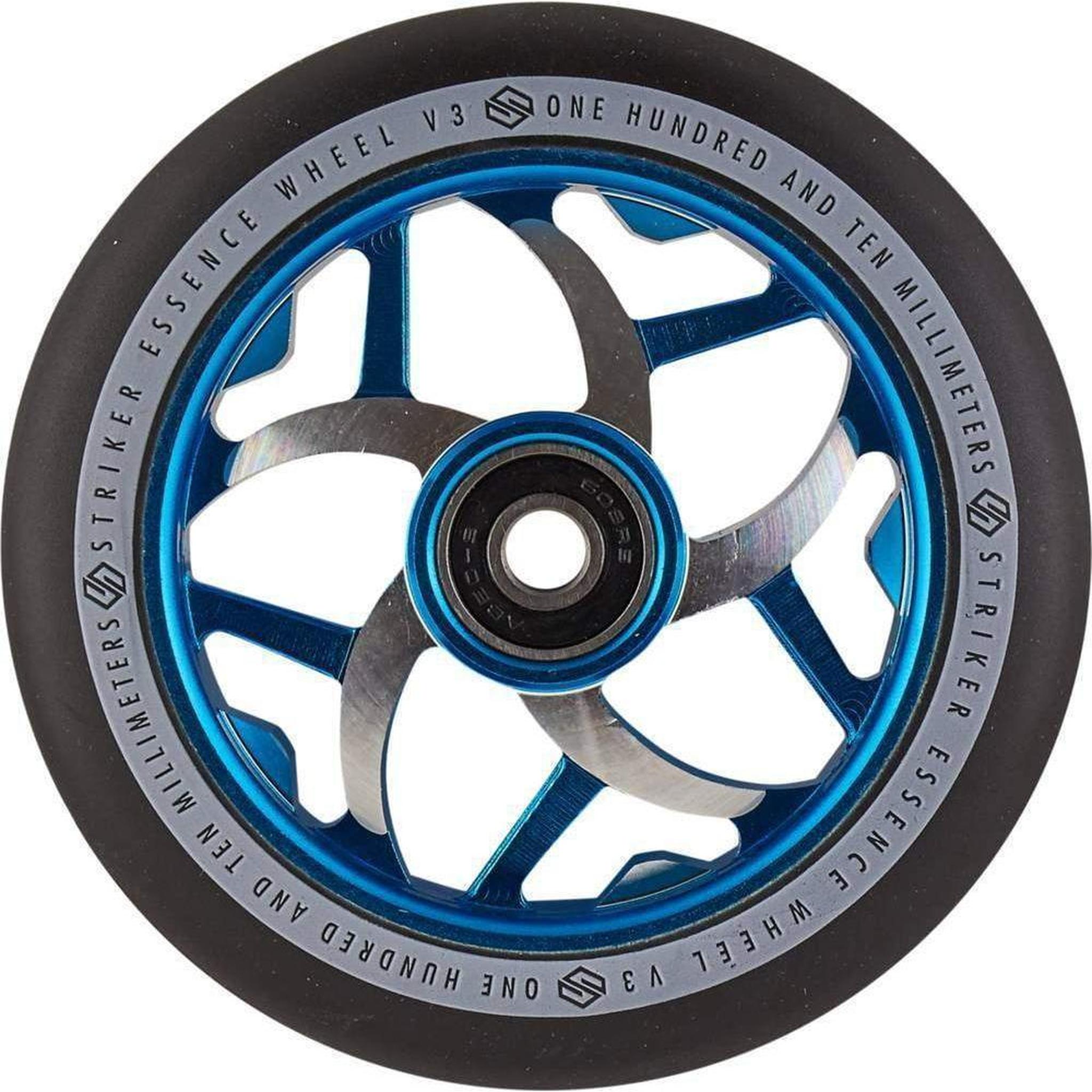 Striker Essence V3 Black PU 110mm Rueda Patinete - Azul- Scootworld.es