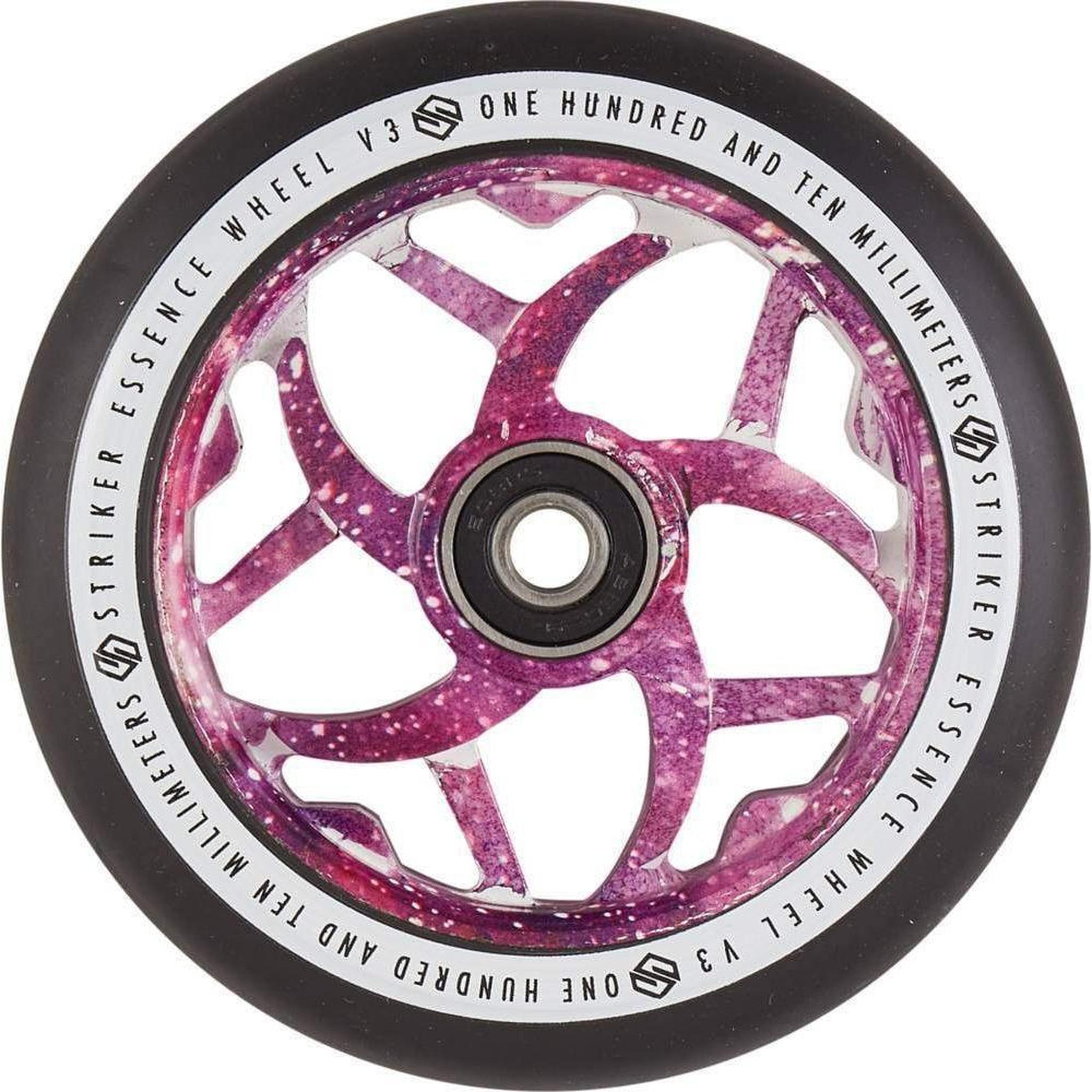 Striker Essence V3 Black PU 110mm Rueda Patinete - Morado Galaxy- Scootworld.es