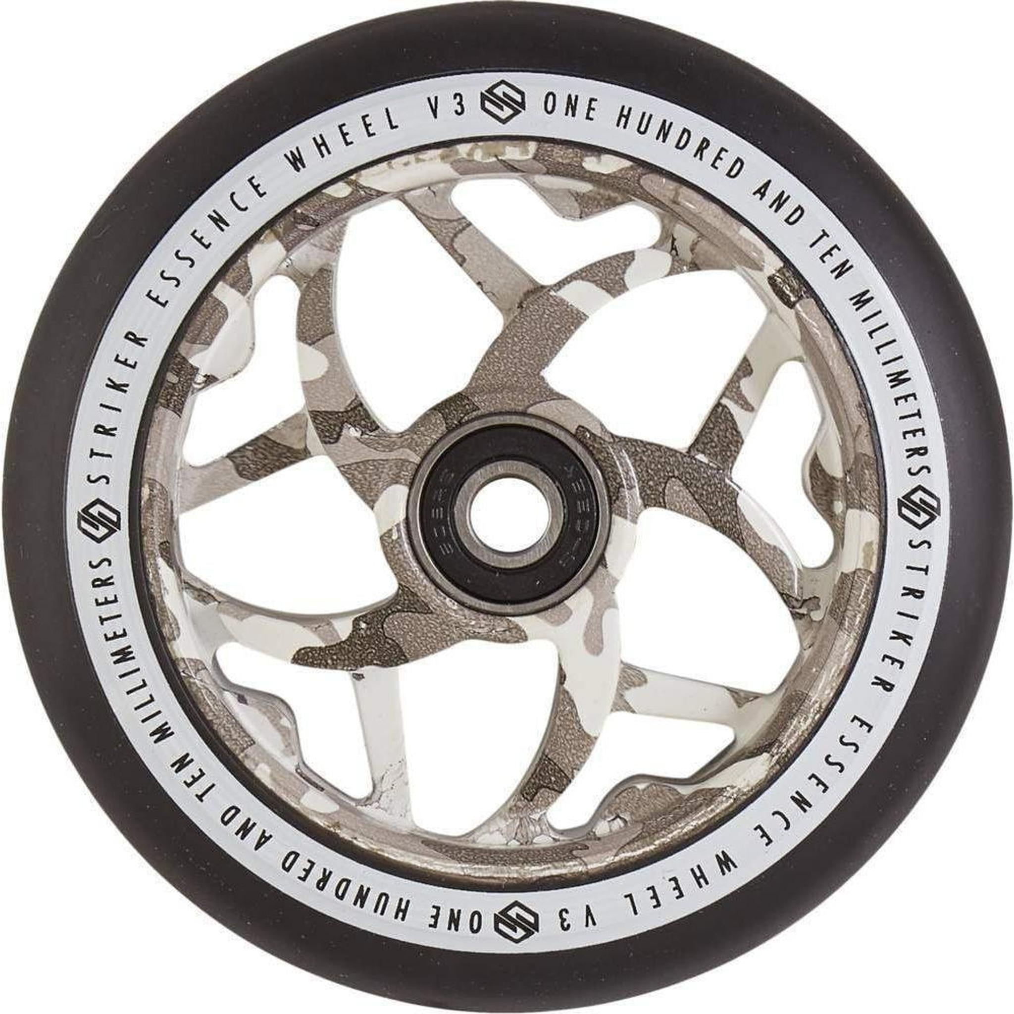 Striker Essence V3 Black PU 110mm Rueda Patinete - Camuflaje Nieve- Scootworld.es