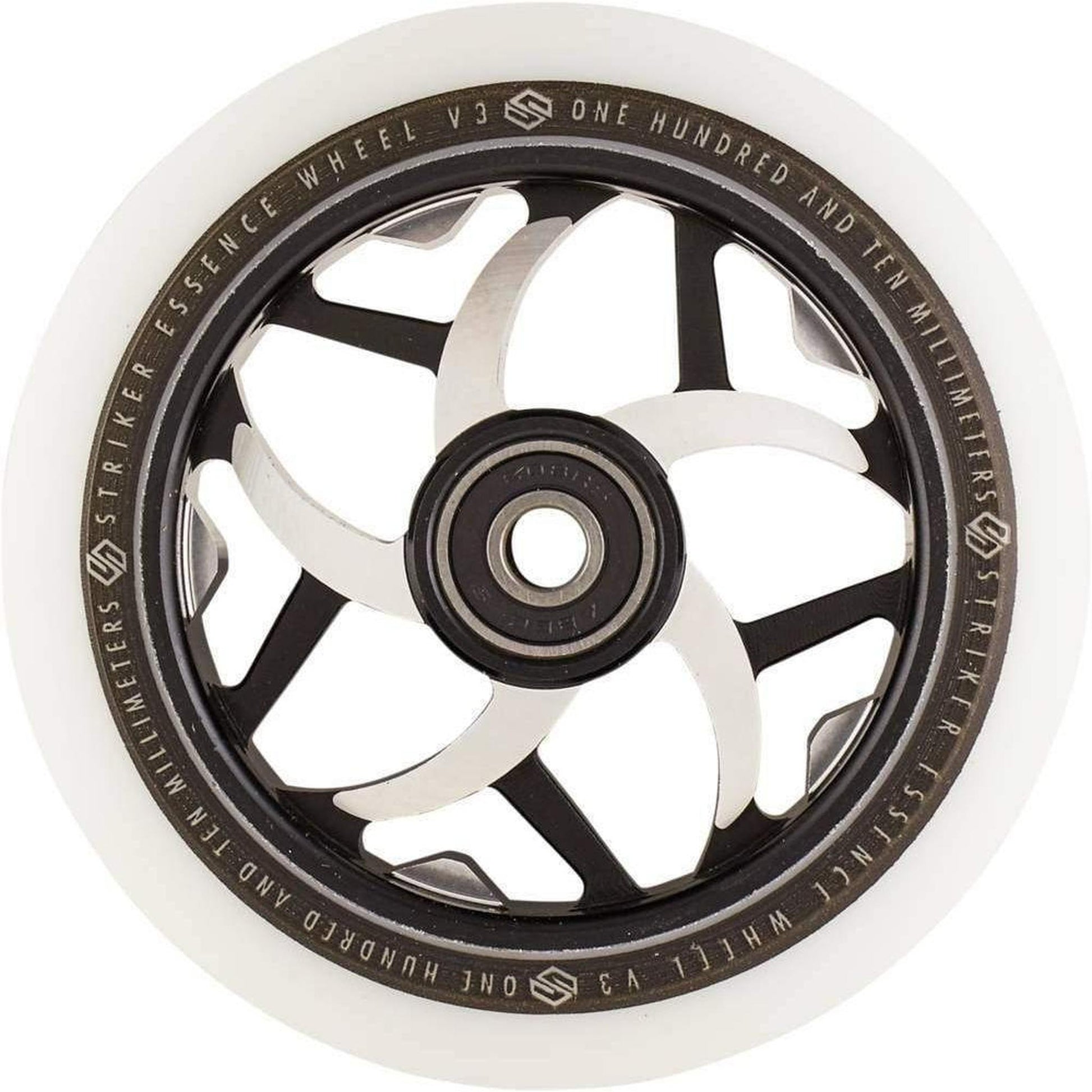Striker Essence V3 White PU 110mm Rueda Patinete - Negro- Scootworld.es