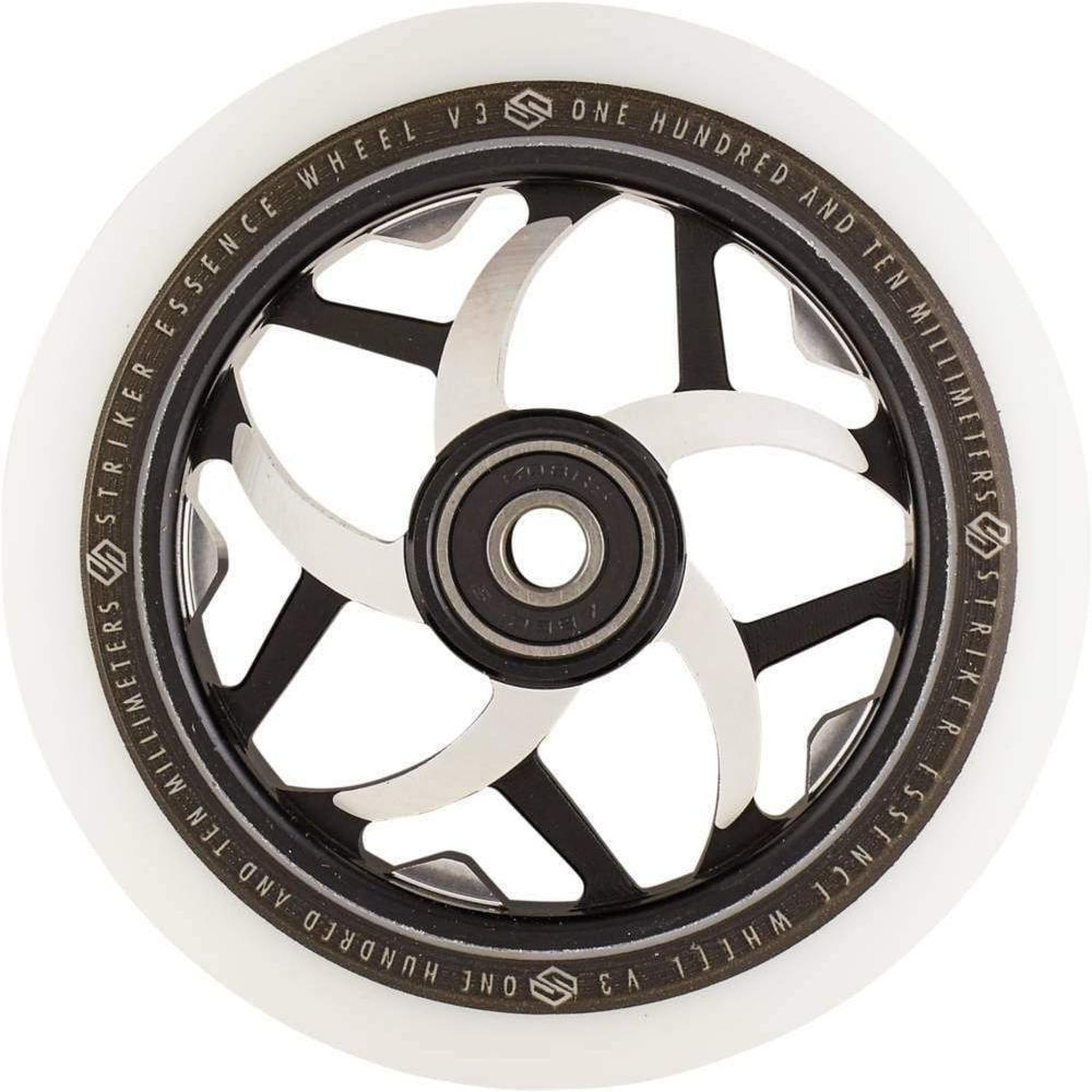 Striker Essence V3 White PU 110mm Rueda Patinete - Negro- Scootworld.es