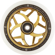 Striker Essence V3 White PU 110mm Rueda Patinete - Gold Chrome- Scootworld.es