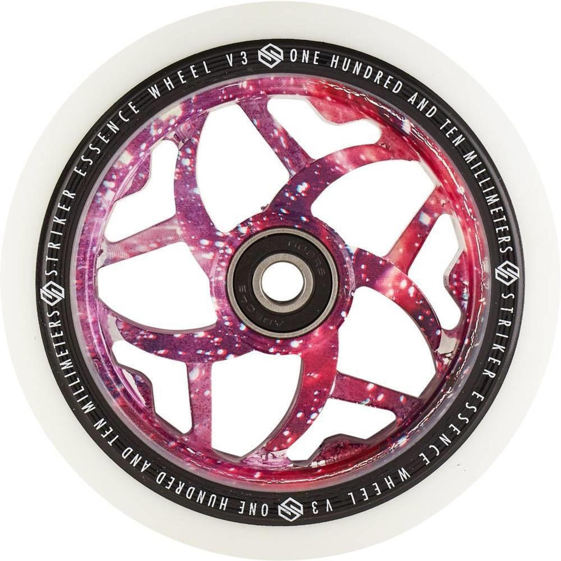 Striker Essence V3 White PU 110mm Rueda Patinete - Morado Galaxy- Scootworld.es