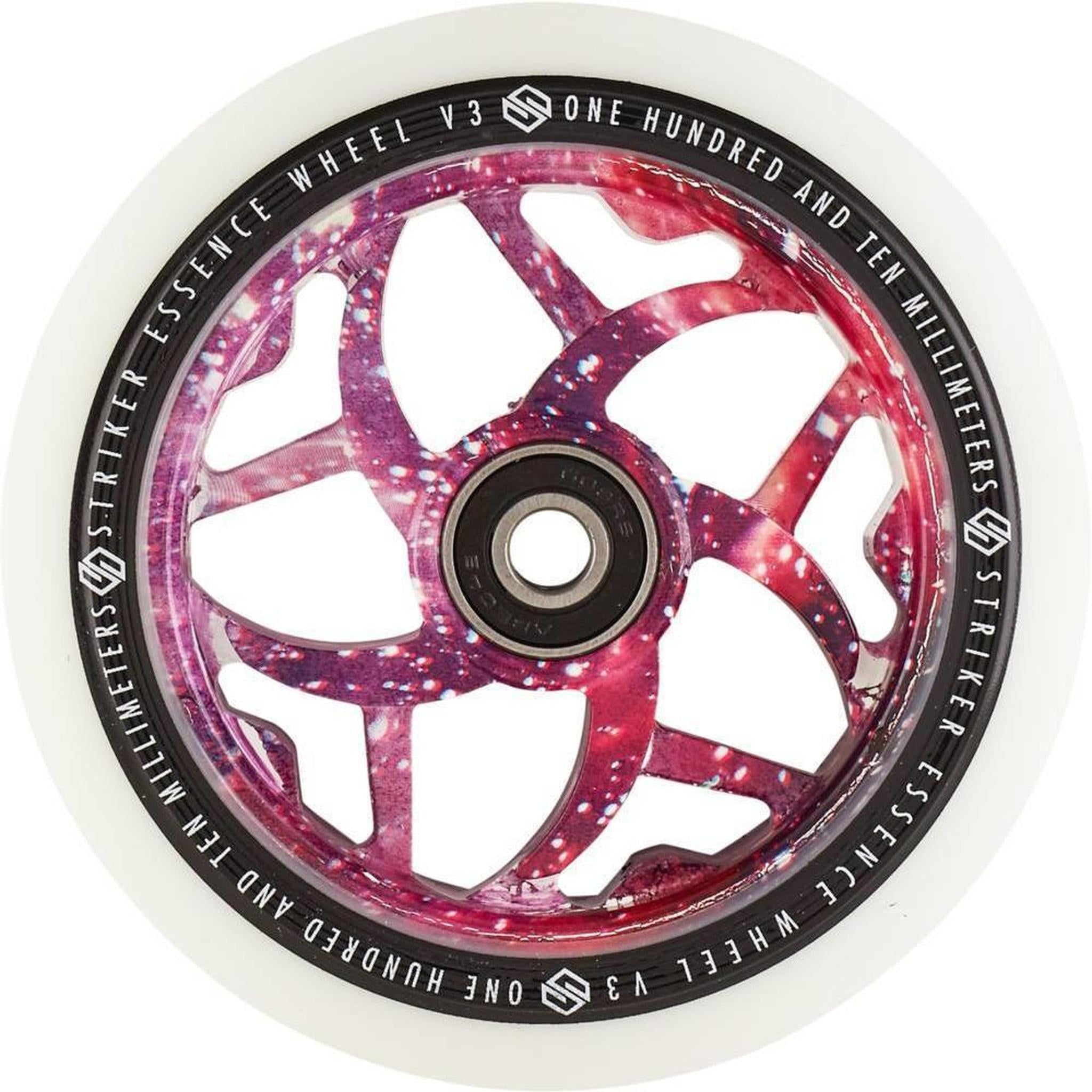 Striker Essence V3 White PU 110mm Rueda Patinete - Morado Galaxy- Scootworld.es