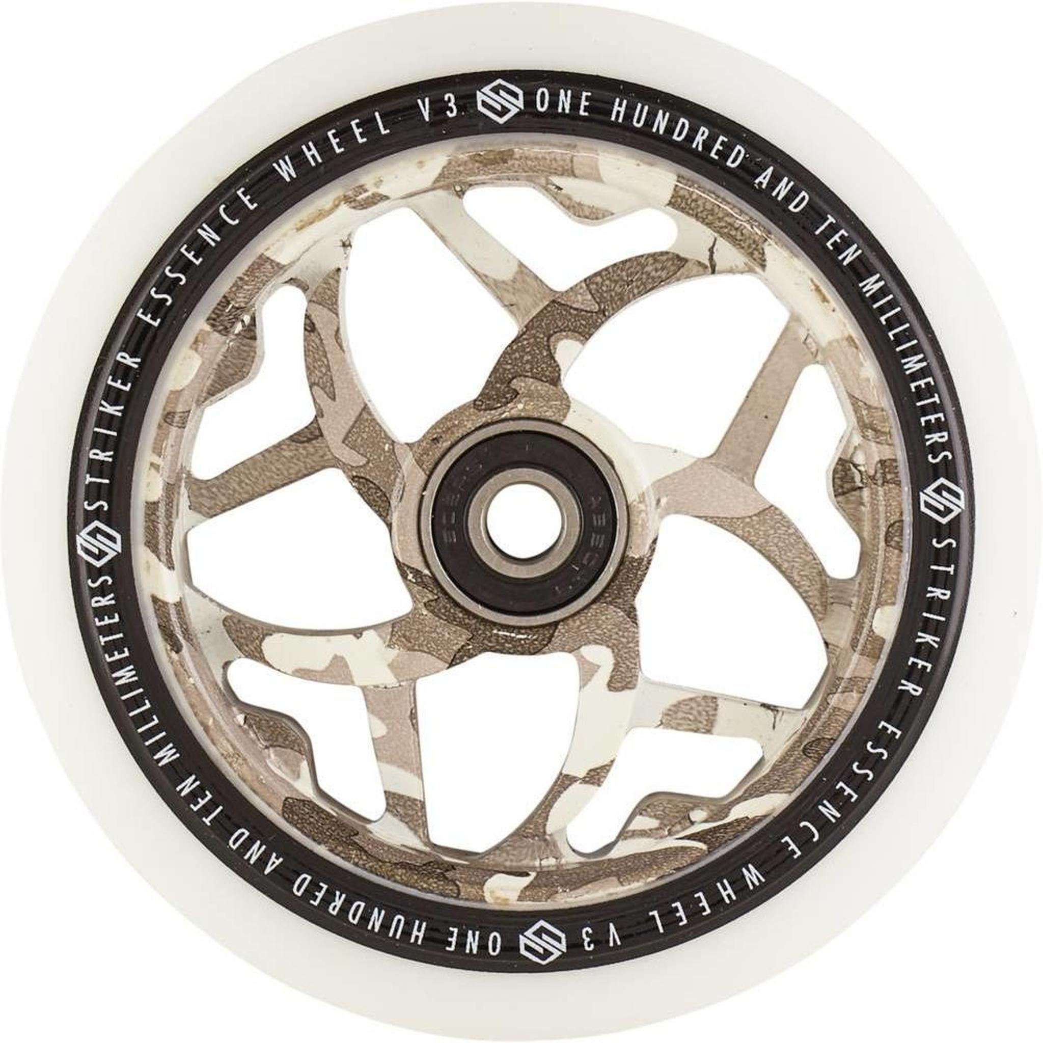 Striker Essence V3 White PU 110mm Rueda Patinete - Camuflaje Nieve- Scootworld.es
