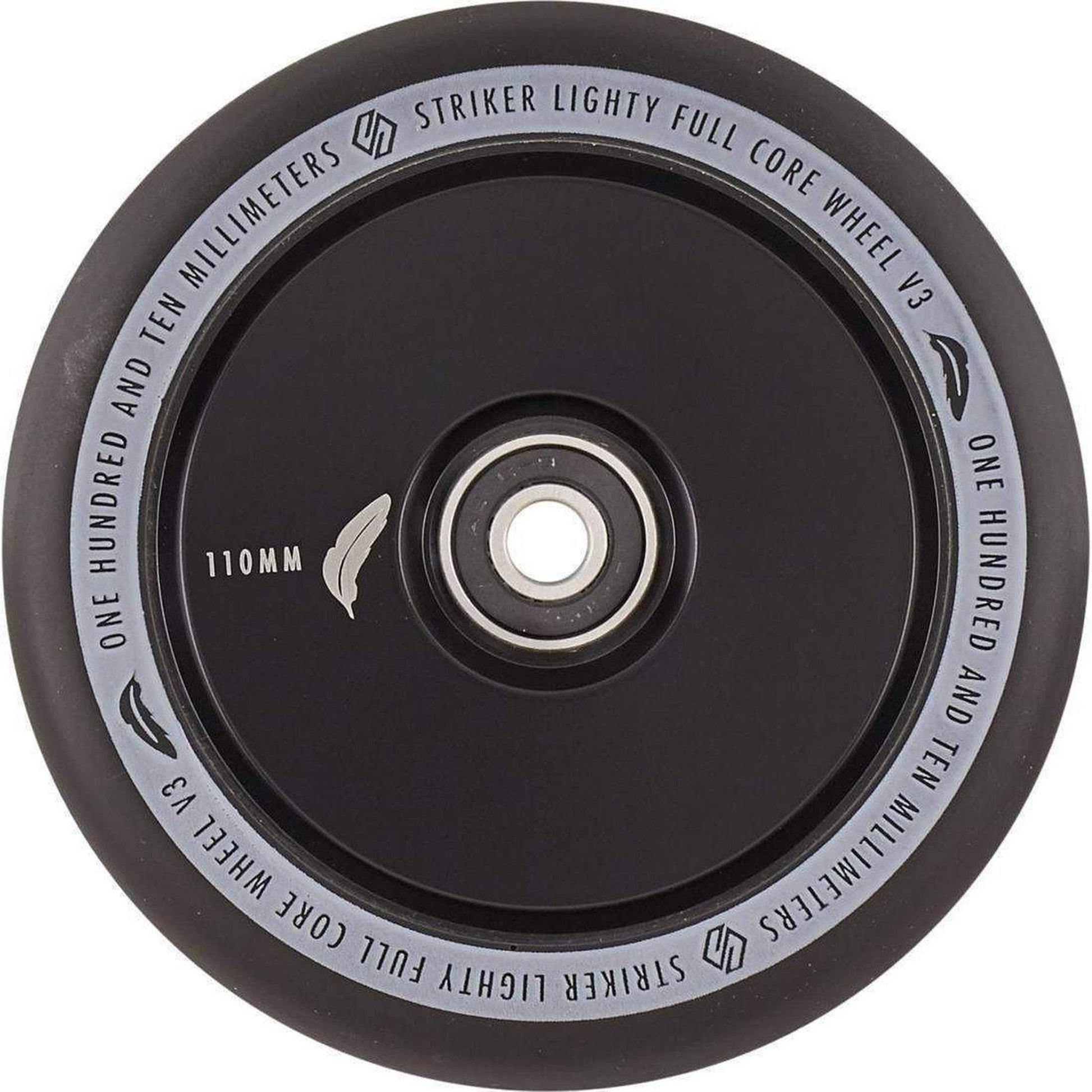 Striker Lighty Fullcore V3 Black PU 110mm Rueda Patinete - Negro- Scootworld.es