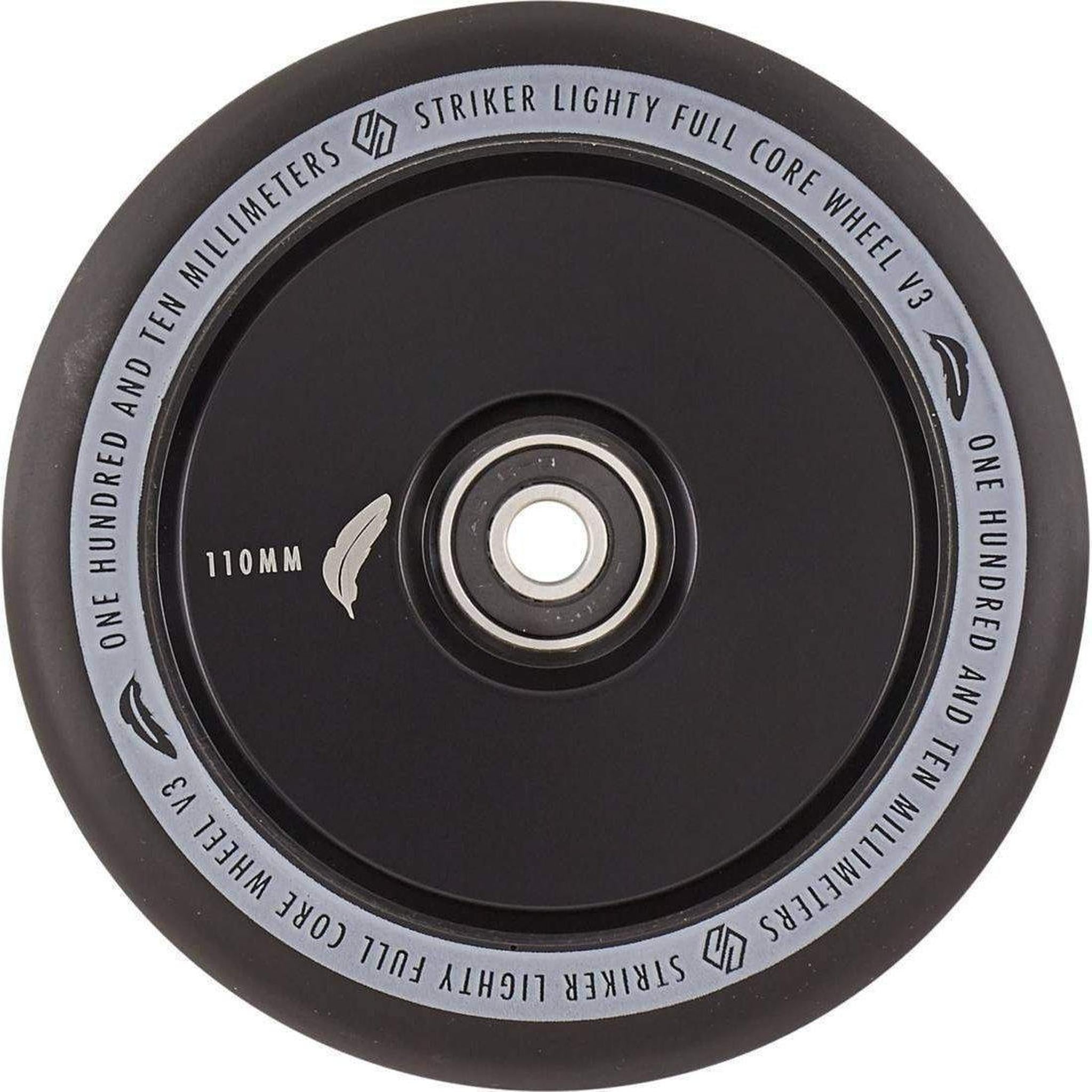 Striker Lighty Fullcore V3 Black PU 110mm Rueda Patinete - Negro- Scootworld.es
