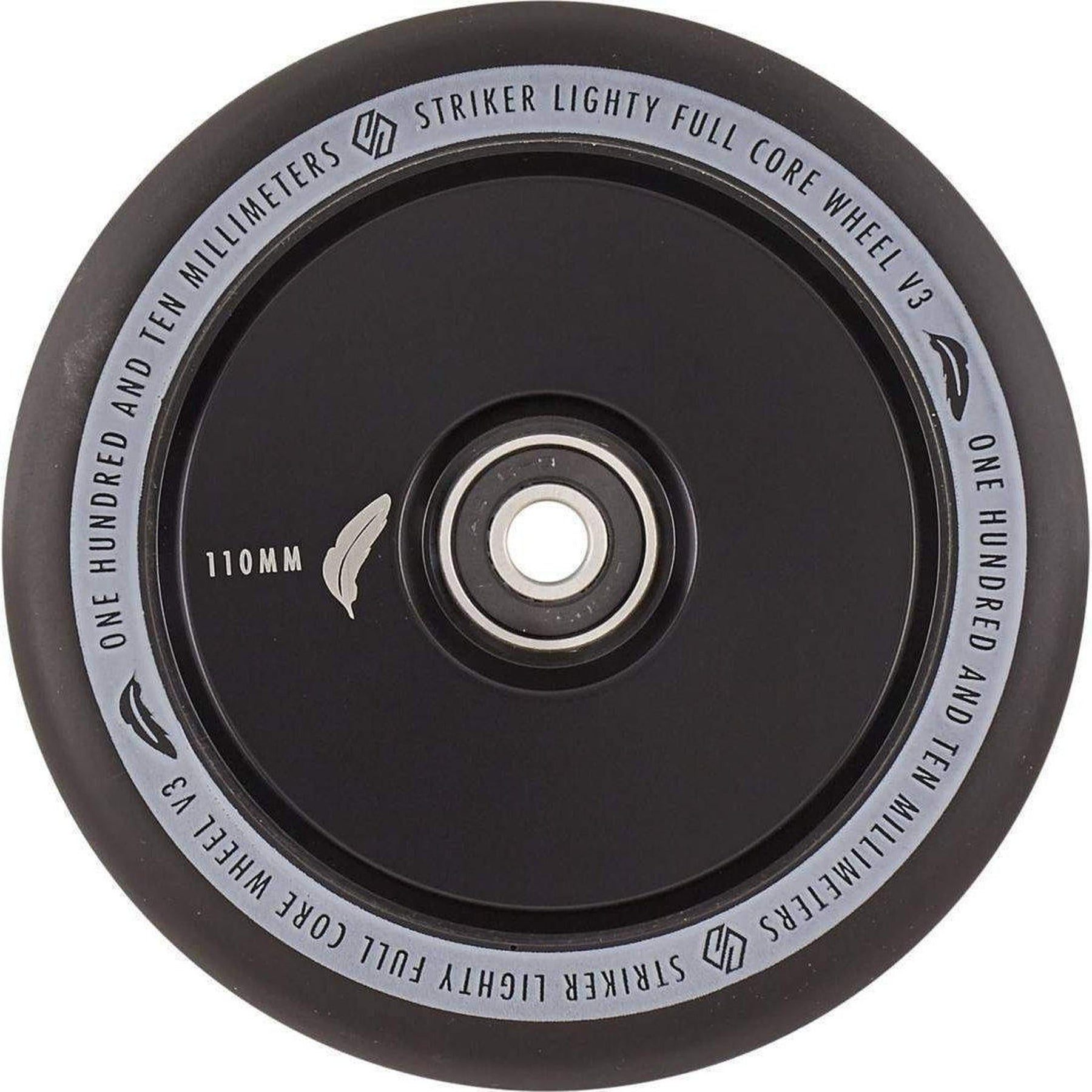 Striker Lighty Fullcore V3 Black PU 110mm Rueda Patinete- Scootworld.es