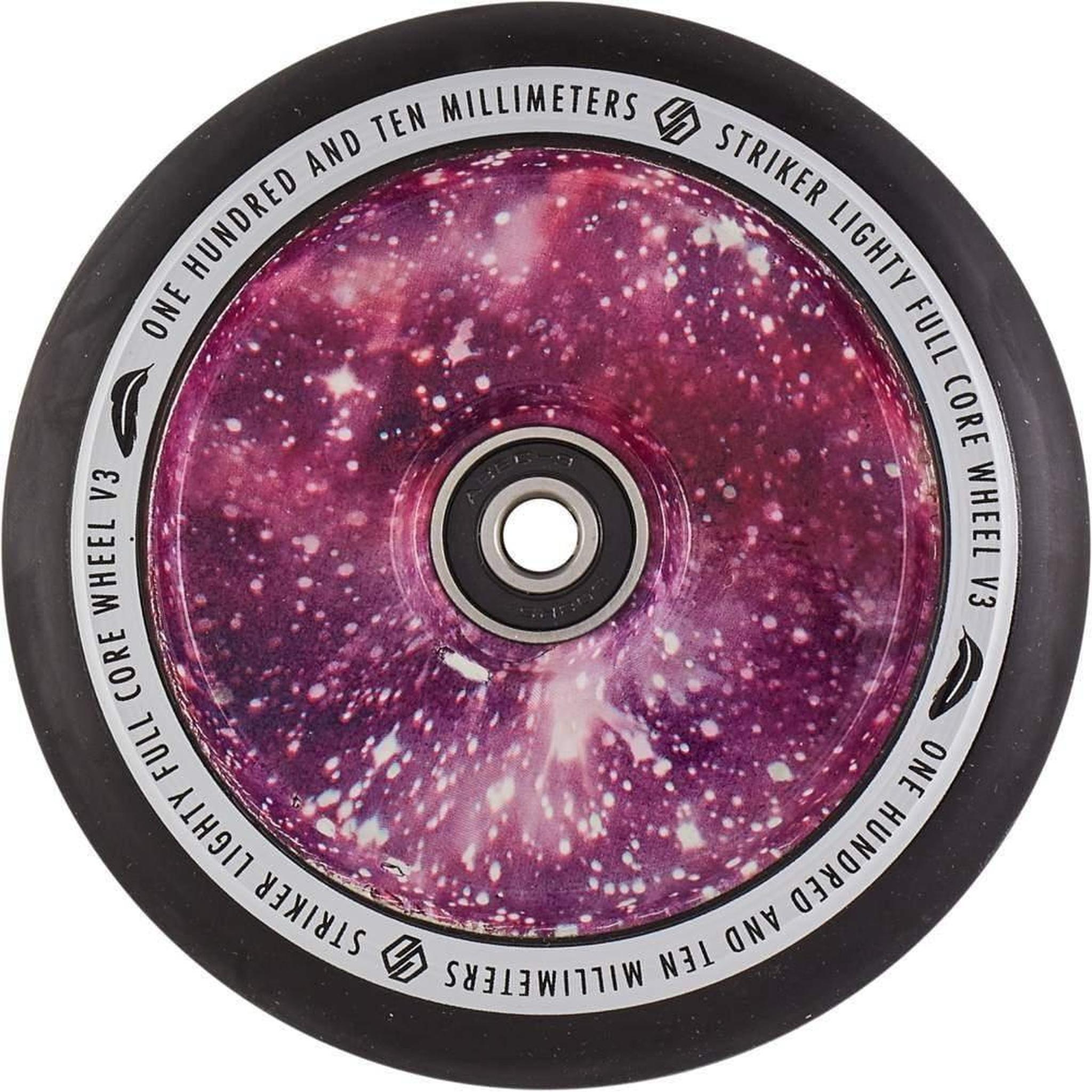 Striker Lighty Fullcore V3 Black PU 110mm Rueda Patinete - Morado Galaxy- Scootworld.es