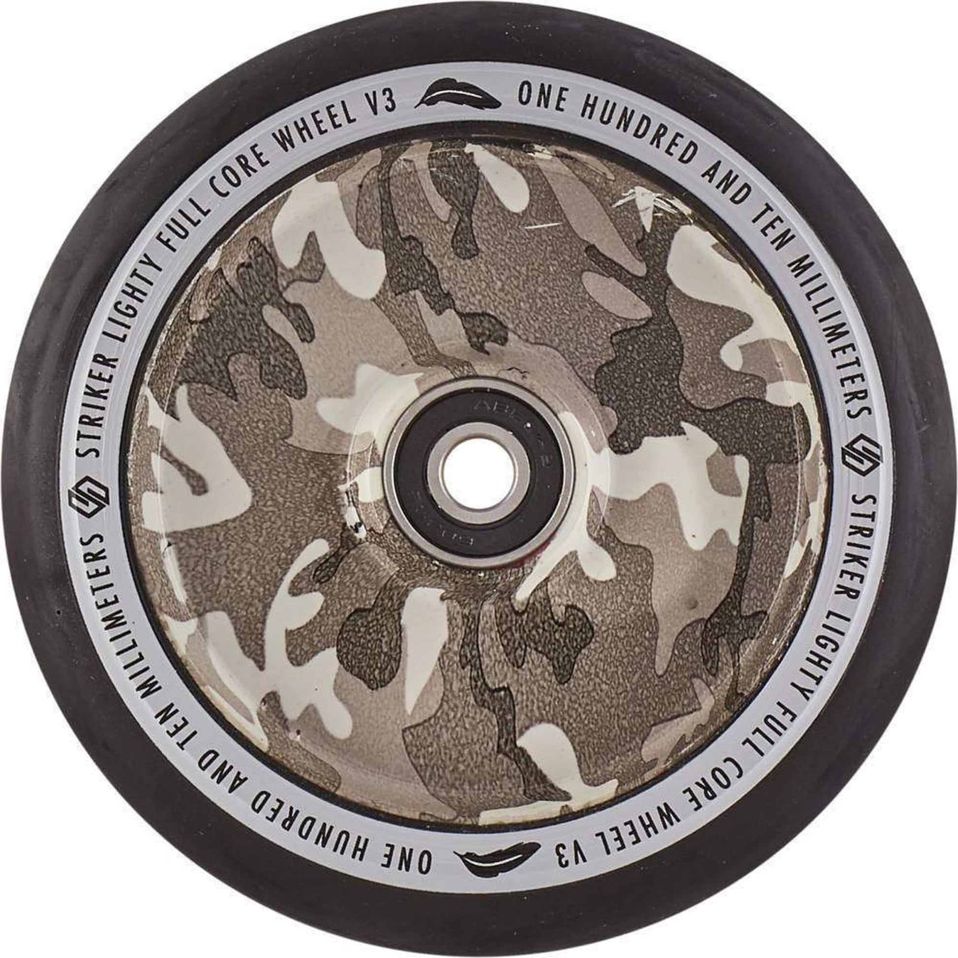 Striker Lighty Fullcore V3 Black PU 110mm Rueda Patinete - Camuflaje Nieve- Scootworld.es