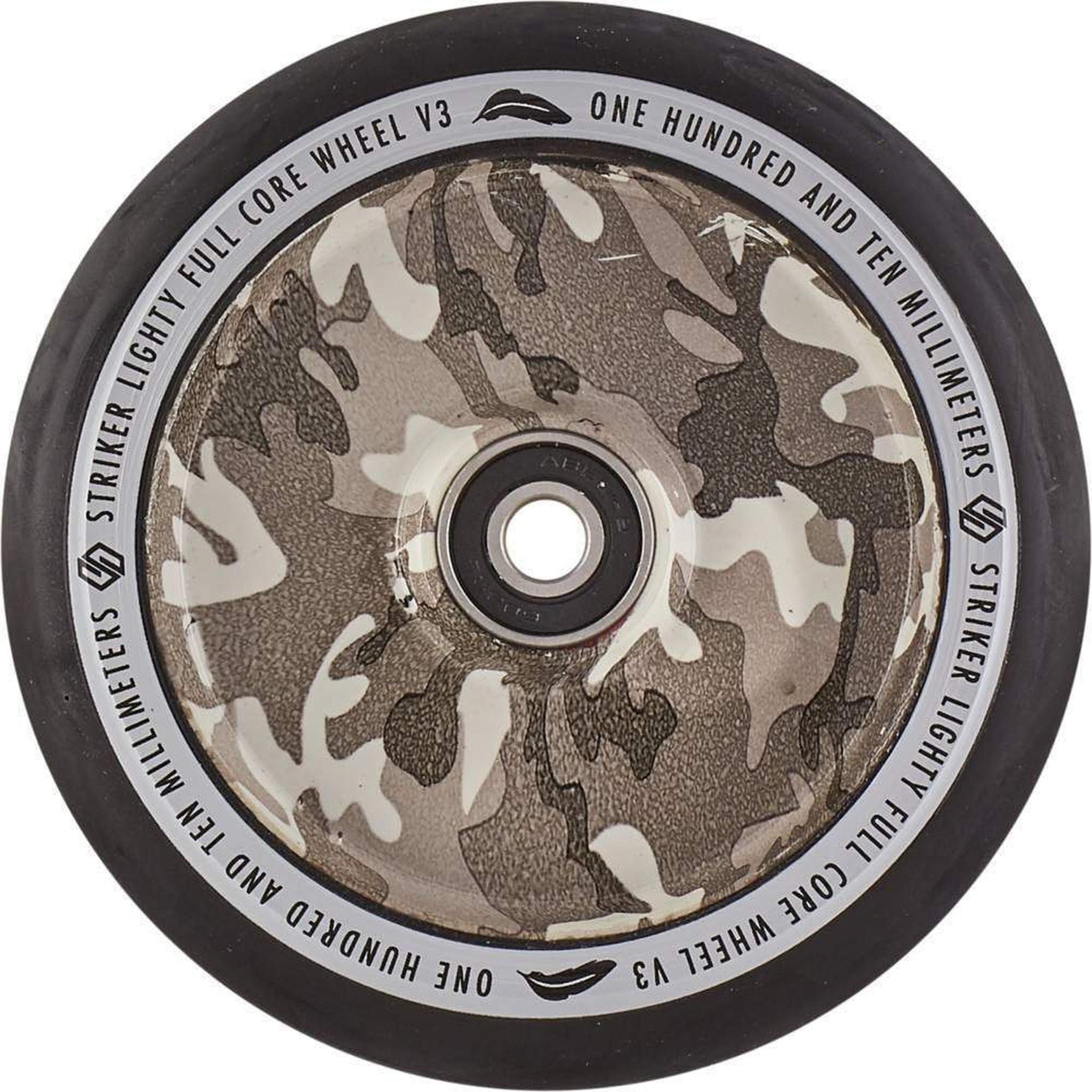 Striker Lighty Fullcore V3 Black PU 110mm Rueda Patinete - Camuflaje Nieve- Scootworld.es