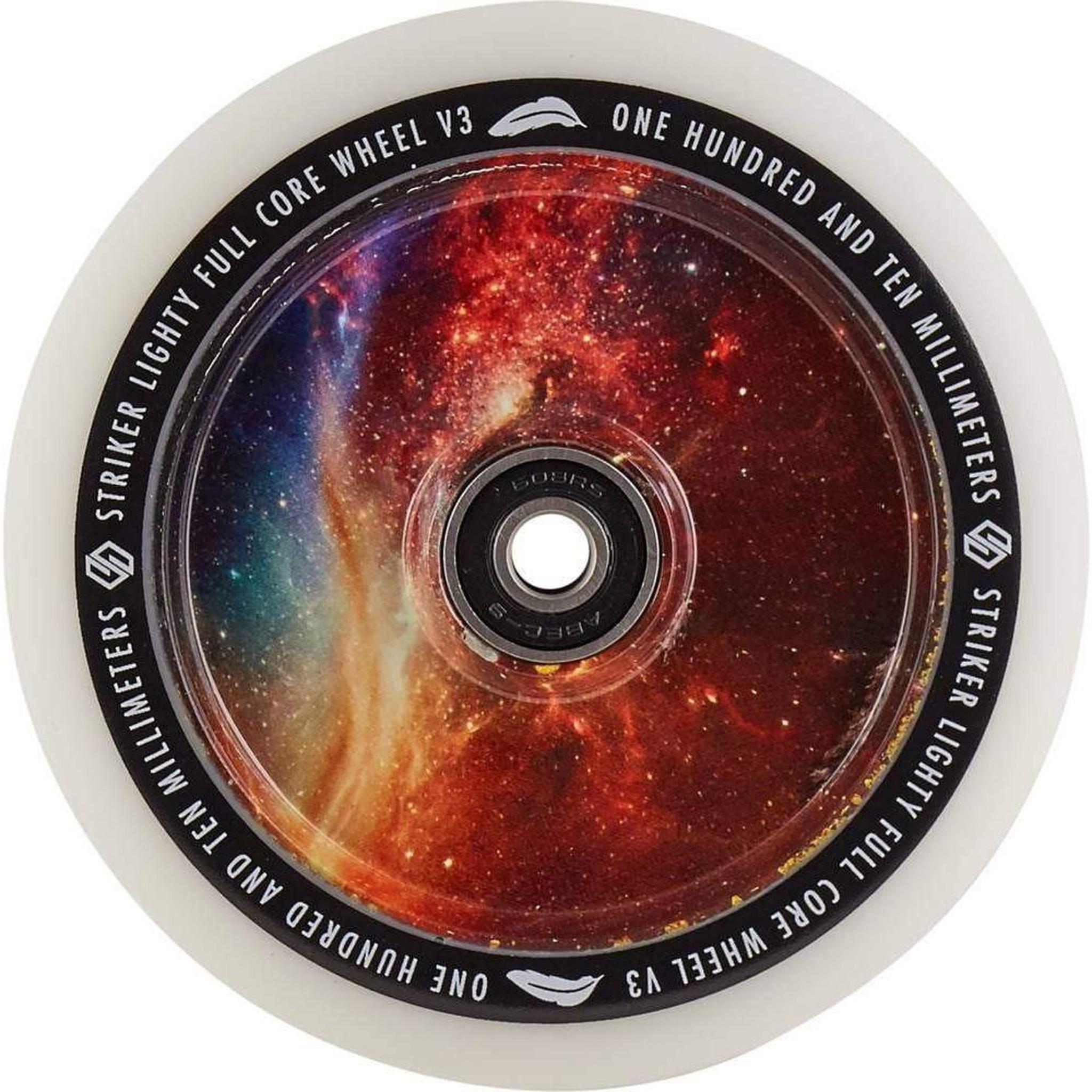 Striker Lighty Fullcore V3 White PU 110mm Rueda Patinete - Galaxy Mix- Scootworld.es