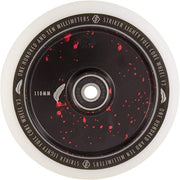 Striker Lighty Fullcore V3 White PU 110mm Rueda Patinete - Splash Negro/Rojo- Scootworld.es