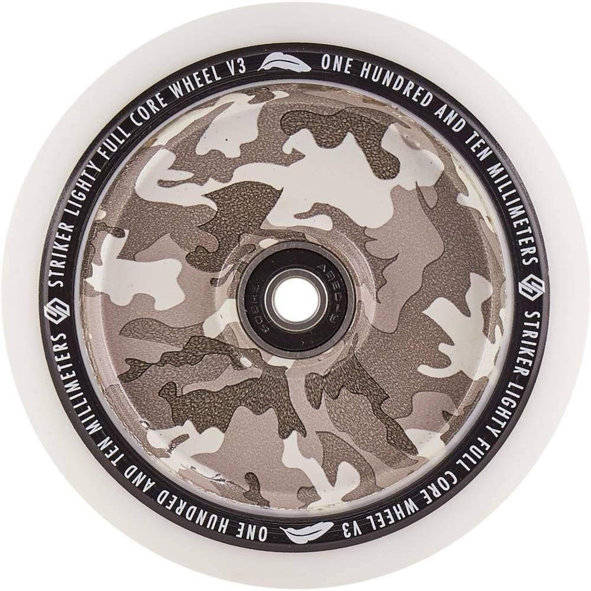 Striker Lighty Fullcore V3 White PU 110mm Rueda Patinete - Camuflaje Nieve- Scootworld.es