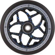 Striker Essence V3 Black PU 110mm Rueda Patinete - Splash Negro/Azul- Scootworld.es